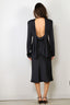 Rotate - Jurk - Satin Midi Drapy - Sky Captain - BYLOTTE