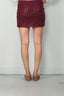 Rotate - Rok - Beaded Mini Skirt - Zinfandel - BYLOTTE