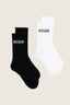 Rotate - Sokken - Socks with logo (2 pack) - Black/bright white - BYLOTTE