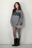 Rotate - Sweater - Knitted Logo Sweater - Charcoal Gray - BYLOTTE