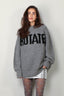 Rotate - Sweater - Knitted Logo Sweater - Charcoal Gray - BYLOTTE