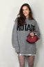 Rotate - Sweater - Knitted Logo Sweater - Charcoal Gray - BYLOTTE