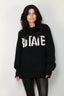 Rotate - Trui - Knitted Logo Sweater - Black - BYLOTTE