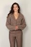 Rotate - Vest - Fluffy Knit Cardigan - Pine Bark - BYLOTTE