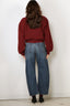 Rotate - Vest - Knit Puffsleeve Cardigan - Zinfandel - BYLOTTE