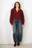 Rotate - Vest - Knit Puffsleeve Cardigan - Zinfandel - BYLOTTE