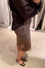 Rotate - Rok - Scallop Sequin Midi Skirt - Gull Grey