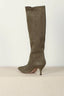 sania d'mina - Laarzen - Avenue High - Khaki Green Suede - BYLOTTE