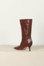 sania d'mina - Laarzen - Avenue Mid - Brown Leather - BYLOTTE