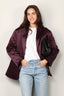 Sea Me Happy - Blazer - Bailey blazer shiny cotton - Plum - BYLOTTE