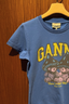 Ganni - T-Shirt - Future Heavy Jersey Baby Fit Teddy Mushroom - Strong Blue