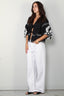 Sissel Edelbo - Top - Martha top - Black/White swan - BYLOTTE