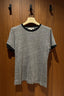 Nili Lotan - T-shirt - Lana Classic Ringer Tee - Heather Grey / Jet Black