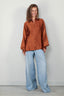 Sosue - Blouse - Antonia - Shiny Brown - BYLOTTE