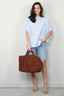 SoSue - Blouse - Cowboy button linen - Light Blue - BYLOTTE