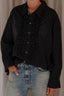 R13 - Blouse - Shredded Sean Ruffle Shirt - Black / White Polka Dot
