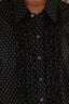 R13 - Blouse - Shredded Sean Ruffle Shirt - Black / White Polka Dot