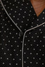 R13 - Blouse - Shawl Lapel Shirt - Black / White Polka Dot