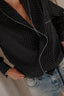 R13 - Blouse - Shawl Lapel Shirt - Black / White Polka Dot