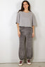 Suzie Kondi - Broek - Tosk High Waist Harem Pants Heather Velour - Charcoal Heather - BYLOTTE