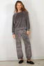 Suzie Kondi - Sweater - Samos Oversize Sweatshirt Velour - Charcoal Heather - BYLOTTE