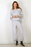 Suzie Kondi - Sweater - Samos Oversize Sweatshirt Velour - Heather Grey - BYLOTTE