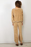 Suzie Kondi - Sweater - Samos Oversize Sweatshirt Velour - Wheat Heather - BYLOTTE