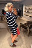 BYLOTTE Studios - Jurk - Taylor Dress - Navy / White / Bordeaux
