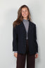 Tibi - Blazer - Tropical wool collarless blazer - Navy - BYLOTTE