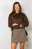 Tibi - Blouse - Eco Poplin Tailored Shirt - Brown - BYLOTTE