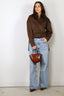 Tibi - Blouse - Eco Poplin Tailored Shirt - Brown - BYLOTTE