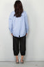 Tibi - Blouse - Franklin Oversized Shirt W Hem Detail - Blue Multi - BYLOTTE