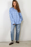 Tibi - Blouse - Otis Check Oversized Shirt - Blue Multi - BYLOTTE