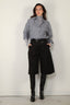 Tibi - Blouse - Sheer Wool Gauze Oversized Shirt - Heather Grey - BYLOTTE