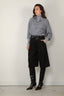 Tibi - Blouse - Sheer Wool Gauze Oversized Shirt - Heather Grey - BYLOTTE