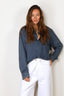 Tibi - Blouse - Stretch Denim Easy Shirt - Classic Wash - BYLOTTE