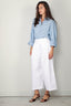 Tibi - Blouse - Striped tech poplin raglan tucked shirt - Blue White Multi - BYLOTTE