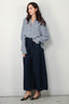 Tibi - Blouse - Viscose Gingham Overiszed Shirt - Navy / White - BYLOTTE