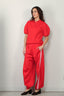 Tibi - Broek - Active Knit Winslow Pant SS25 - Red - BYLOTTE