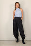 Tibi - Broek - Bio Twill Triple Pleat Pant - Dark Navy - BYLOTTE
