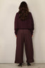 Tibi - Broek - Bio Twill Triple Pleat Pant - Plum - BYLOTTE