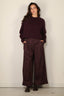 Tibi - Broek - Bio Twill Triple Pleat Pant - Plum - BYLOTTE