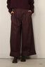 Tibi - Broek - Bio Twill Triple Pleat Pant - Plum - BYLOTTE