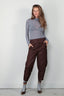 Tibi - Broek - Eco Nylon Colt Trouser - Brown - BYLOTTE