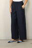 Tibi - Broek - Harold Suiting Wide Leg Pull On Pant - Navy Multi - BYLOTTE