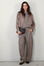 Tibi - Broek - Light Weight Sweatshirting Winslow Pant - Dark Stone - BYLOTTE