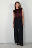 Tibi - Broek - Relaxed Suiting Triple Pleat Pant - Navy - BYLOTTE