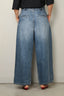 Tibi - Broek - Spring Denim Triple Pleat Pant - Classic Blue - BYLOTTE