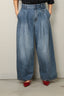 Tibi - Broek - Spring Denim Triple Pleat Pant - Classic Blue - BYLOTTE