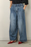 Tibi - Broek - Spring Denim Triple Pleat Pant - Classic Blue - BYLOTTE